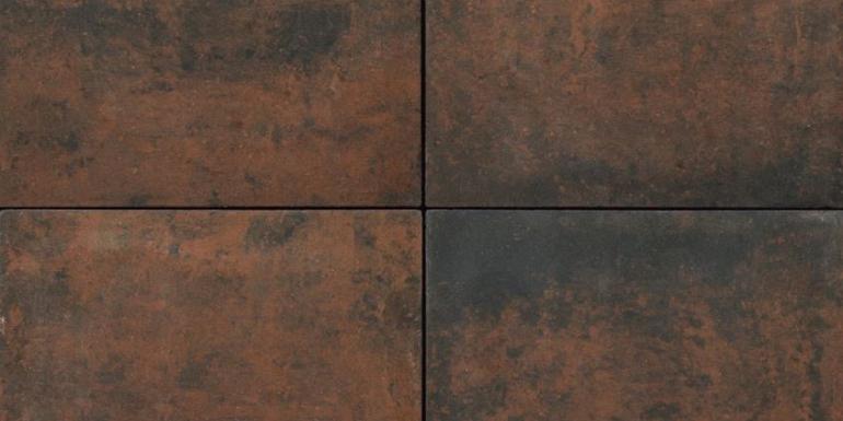 Metro Tegel Carre Nero Rosso 50x50x5 cm