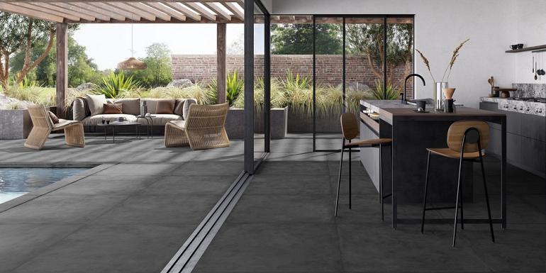GeoCeramica Hurban Graphite 60x60x4 cm