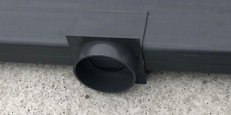 ACO Slimline onderuitloop 80 mm