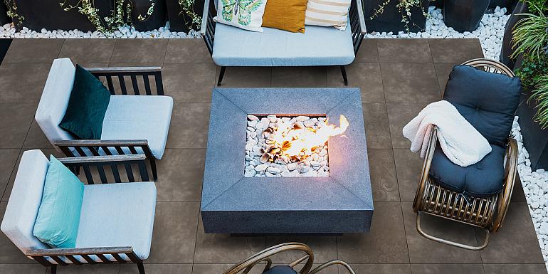 Kera Twice Fiammato Antracite Decor 60x60x5 cm
