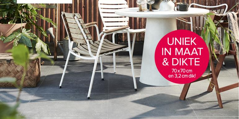 Solostone vtwonen Chateau Black 70x70x3,2 cm