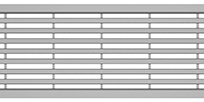 Langstaafrooster RVS 100cm