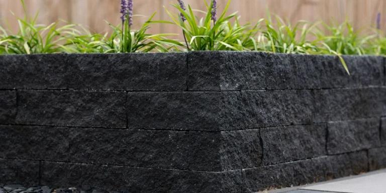 Wallblock Split Antraciet 12x12x30 cm