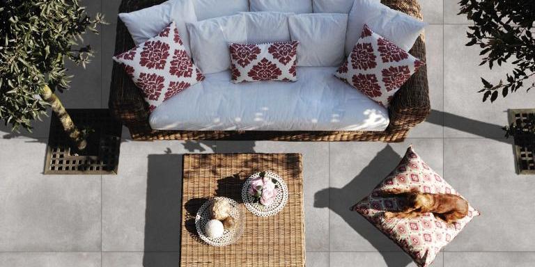 Outdoor Keramiek Tegel Light Grey 60x60x3 cm