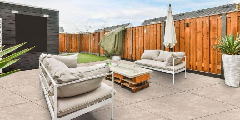 Outdoor Keramiek Tegel Light Brown 90x90x3