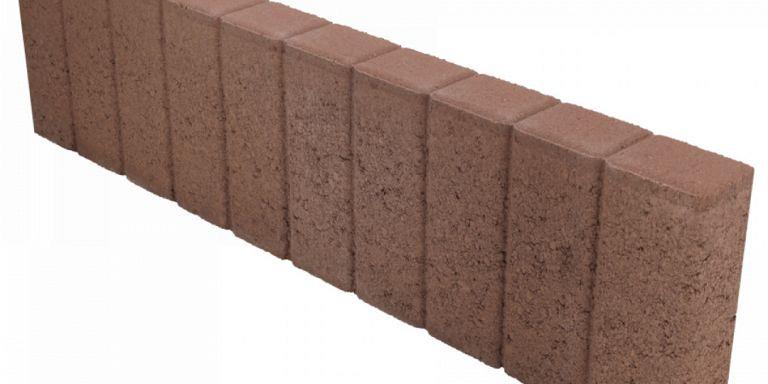 Quadrobandpalissade 8x25x100 cm Bruin