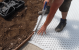 Visiegravel / Grindmatten 160x120x3 cm Wit (opritbestendig)