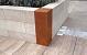 Afdekrand (hoekstuk) Corten voor stapelblok 15x15x43 cm