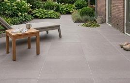 GeoCeramica Solid Stone Grey 90x90x4 cm