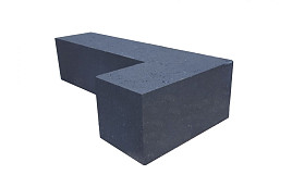 Patio Hoekblok Strak Antraciet 60x15x15 cm