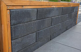 Wallblock Facet Antraciet 12x12x60 cm