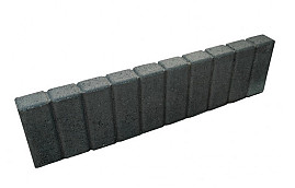 Quadrobandpalissade Zwart 8x25x100 cm