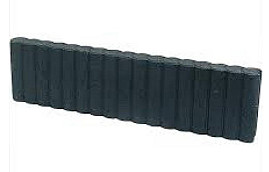 Rondobandpalissade 8x25x100 cm Zwart