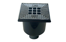 ACO Put 20x20 cm met gietijzeren rooster en onderuitlaat 75 mm