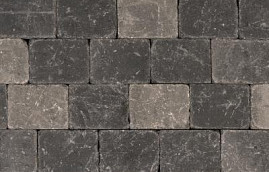 Metro Trommelsteen Grijs-Zwart 15x20x6 cm