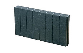 Mini Quadrobandpalissade Zwart 6x40x50 cm