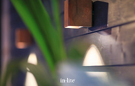 in-lite wandlamp ACE DOWN CORTEN