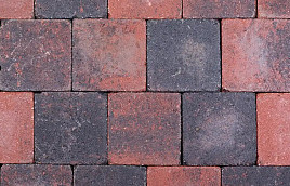 Kobblestones Rood-Zwart 21x21x7 cm