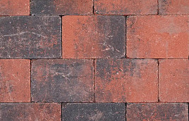 Kobblestones Rood-Zwart 28x21x7 cm