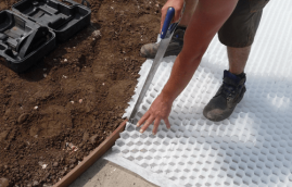 Visiegravel / Grindmatten 160x120x3 cm Wit (opritbestendig)