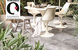 D&J Solostone 3.0 Decoren Hormigon Flower Antracite 90x90x3 cm