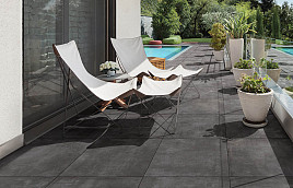GeoCeramica Flow Black 80x80x4 cm