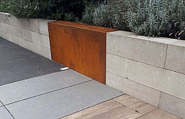 Afdekrand Corten voor stapelblok 15x200x15/43 cm