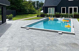 Outdoor Keramiek Tegel Uni Warm Grey 60x60x3 cm