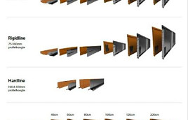 Straightcurve Rigidline Cortenstaal 240x2160 mm